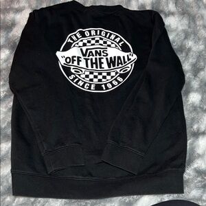 Vans Boys Large Black Crewneck Sweater